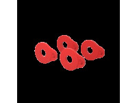 Daddario Flex Lock Strap Block 4-PK Red Daddario Flex Lock Strap Block 4-PK Red